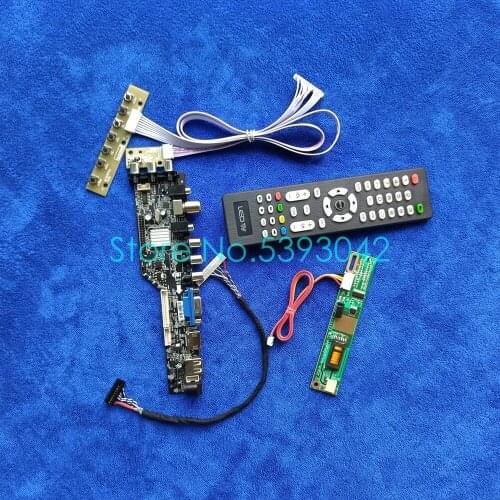 Fit QD15TL01/QD15TL02/QD15TL03/QD15TL04 panel signal digital DVB 1280*800 USB VGA AV 30pin LVDS LCD control board kit 1CCFL
