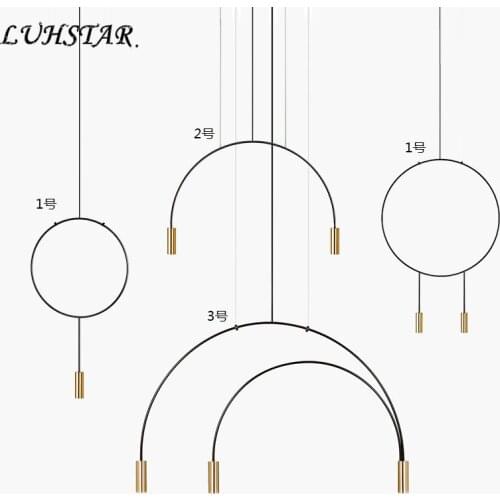 Iron Art Lines Led Pendant Lights Postmodern Designer Home Deco Light Fixtures Dining Room Living Room Bedroom Lamp Hanging Lamp