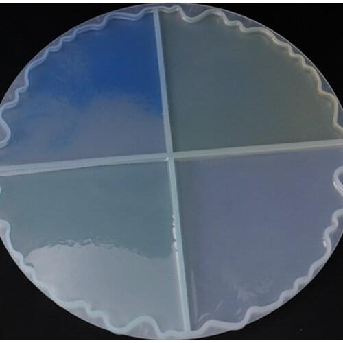 1PCS Transparent Silicone Mold Dried Flower Coaster Resin Mold For DIY Irregular Coaster Epoxy Resin Molds For jewelry