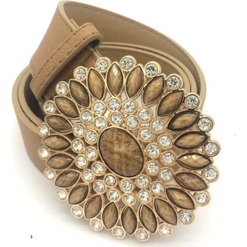 Fashion Luxury Belt Women For Jeans Harajuku Pearl Buckle Belt Ladies Casual Solid PU Leather Waist ceinture femme PJ037