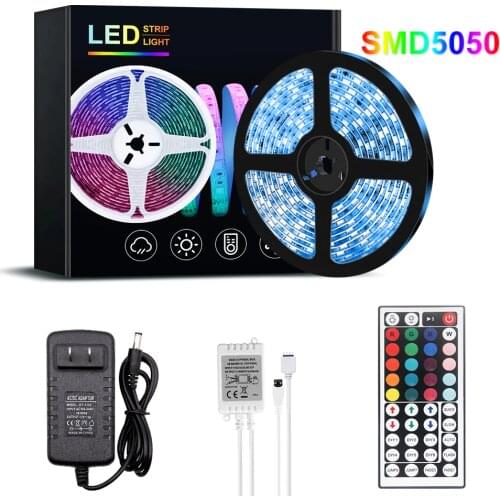 RGB Strip 5050 LED Light Tape 20m LED Strip Light Waterproof Flexible Ribbon rgb Lamp Backlight For TV Decoration Lighting DC12V