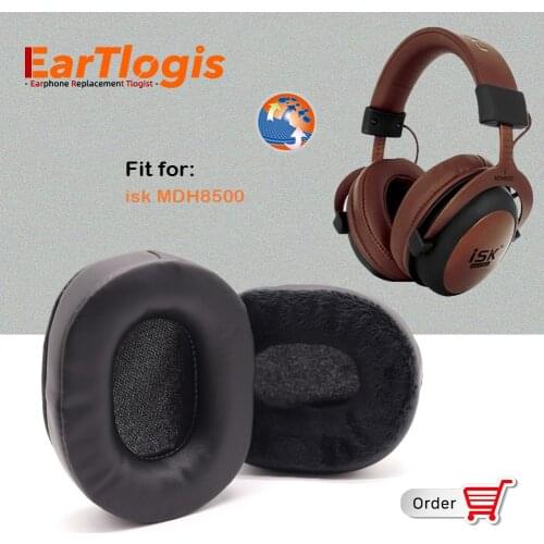 EarTlogis Replacement Ear Pads for isk MDH8500 MDH-8500 MDH 8500 Headset Parts Earmuff Cover Cushion Pillow