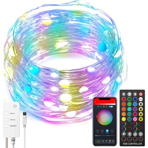 LED RGB Christmas Fairy Lights Christmas Tree Decoration LED Lights Waterproof Garland String Lights For Outdoor Decoration