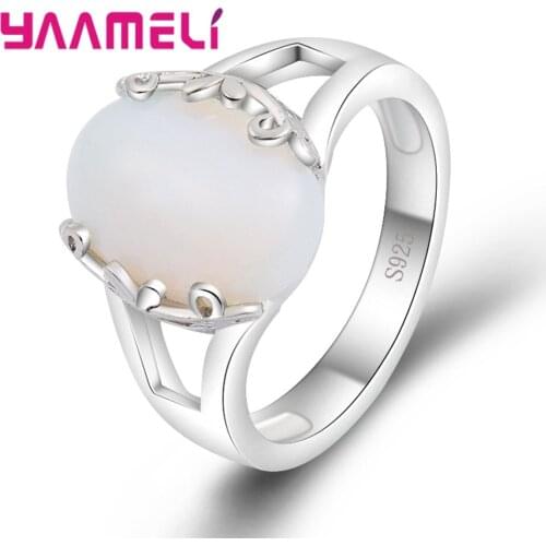 New Arrival Women Fashion Vintage Fire Opal Jewelry Rings 925 Sterling Silver Retro Jewelry For Weddings/Engagement