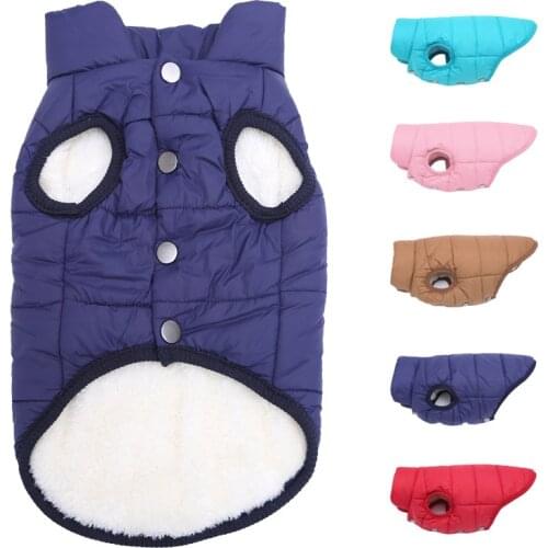 Pet Dog Vest Jacket Autumn Winter Warm Fleece Dog Coat Clothes For Small Medium Large Dogs Chihuahua French Bulldog Pug Clothing