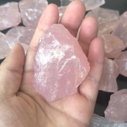 1pcs Natural Raw Pink Rose Quartz Crystal Rough Stone Specimen Healing crystal love natural stones and minerals fish tank stone