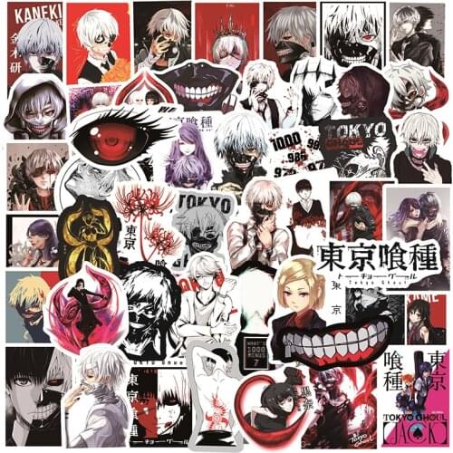 10/30/50pcs/Set Tokyo Ghoul Anime Cartoon Stickers For Mobile phone cover Refrigerator Computer Guitar Car Motorcycle Notebook