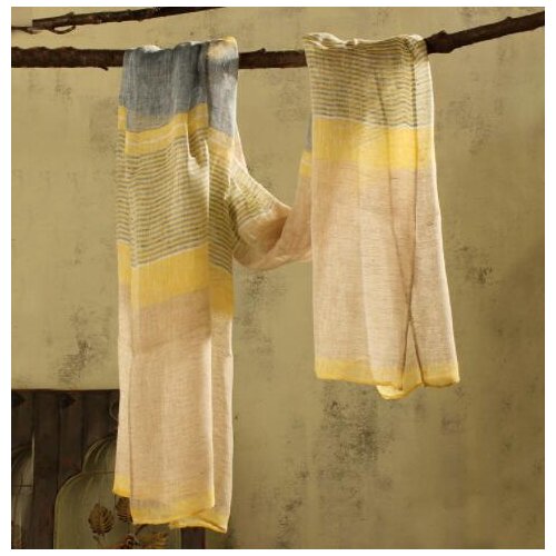 100% Spring and Autumn Linen Plaid Men/Women Scarves Woman Summer Scarf Pashmina Shawls Wraps Head Scarf