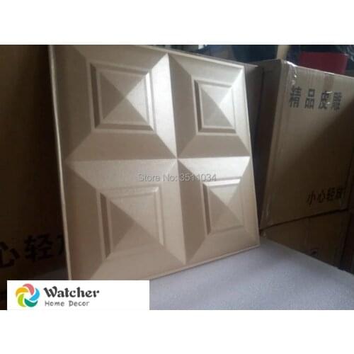 3D Leather Wall Panel for hotel decor 10pcs 40x40cm High Quality Faux Leather 3d carved leather decorative wall