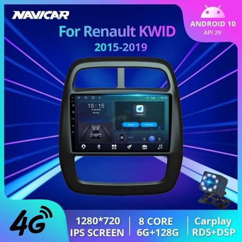 2Din Android10 Car Radio For Renault KWID 2015-2019 GPS Navigation Car Video Auto Radio Bluetooth Player Carplay Stereo Receiver