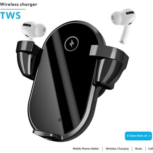 Car Wireless Charger Holder for Phone TWS Earphone Quick Charging 10W 360 Degree Rotation Phone Holder 4.0 6.5 Inch GPS Bracket