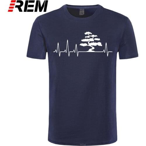 Bonsai Tree Gardening Gift Bonsai Heartbeat T Shirt Funny Tops Tee Casual O Neck tshirt Men t-shirt Short Sleeve Round Neck