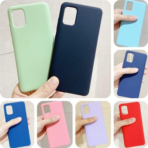 Original Pure Color Soft Liquid Silicon Case For Samsung A02 A11 A12 A21S A22 A32 A50 A51 A52 A71 A72 S8 S9 S10 S20 Plus Cover
