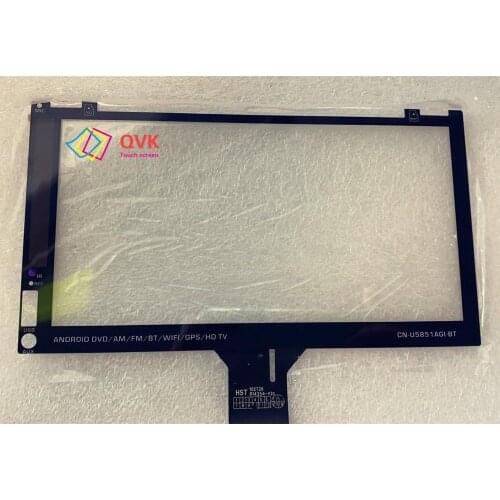 Black touch screen For ANDROID DVD/AM/BT/WIFI/GPS/HD TV CN-U5851A Car navigation GPS touch screen panel repair replacement parts