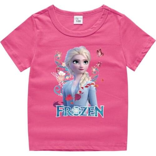 Disney Princess Boys T Shirts Girls Birthday Cartoon T Shirt Kids Top Children Clothing Baby Boy Clothes Party T Shirt