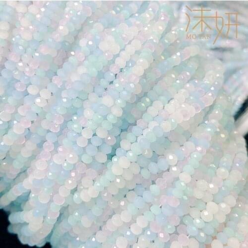 Faceted Glass Beads For wheel,2*3mm Cut Surface Flat Bead Shape For Making Diy Bracelet Jewelry