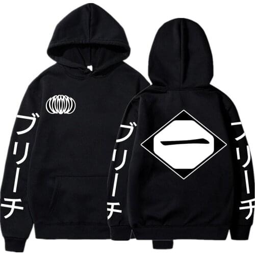 2021 Hot Anime Bleach Cosplay 5 Colors Oversized Hoodie Japanese Korean Style Casual Pullover Hoody