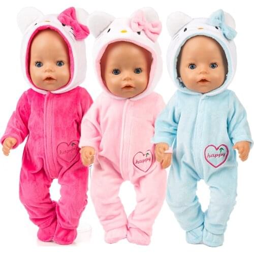 Hot 3pcs/set Doll Clothes Fit For 43cm baby Doll clothes reborn Doll Accessories