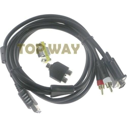 10PCS For SEGA Dreamcast DC VGA High Definition Cable RCA Sound Adapter HD box PAL NTSC