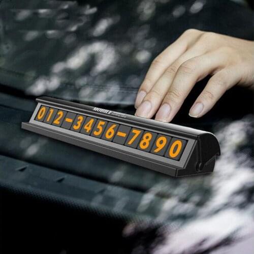1pcs Car Temporary Parking Card Phone Number Card Plate Telephone Number Car Park Stop Automobile Accessories Car-styling