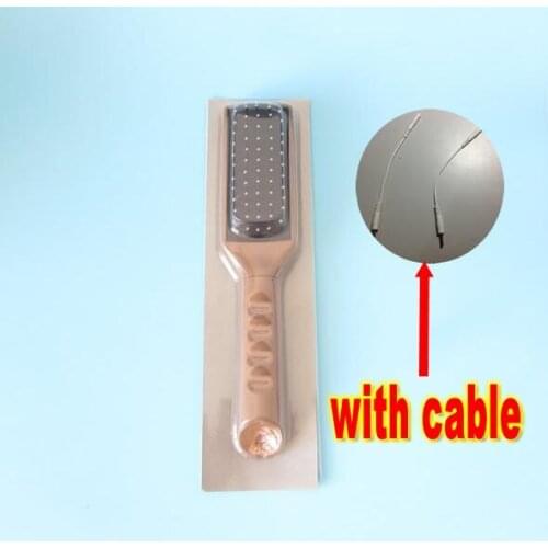 Micro-current dlectrode comb head Massager Therapy Conductive Comb Brush Hair Loss Treatment Plugs 2.0mm for EMS/TENS with cable