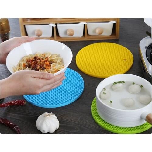 Multifunctional Round Silicone Non Slip Heat Resistant Pot Pad Place Mat Pot Holder Kitchen Accessories W9563