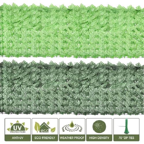 1.3M Artificial Leaf Garden Fence Screening Roll UV Fade Protected Privacy Artificial Fence Wall Landscaping Ivy Garden Fence