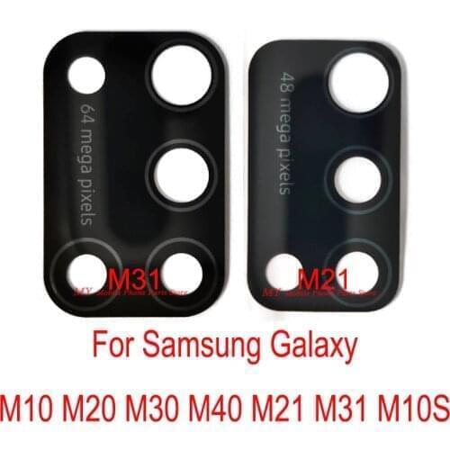 2 PCS New Back Rear Camera Lens Glass Cover Spare Part For Samsung Galaxy M10 M20 M30 M40 M21 M31 M10S Main Camera Lens Glass