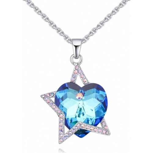 TRACYSWING 3Colors Real Rose Gold Color Austrian Crystals Sweater pendant necklace for women monkey style #TW132066