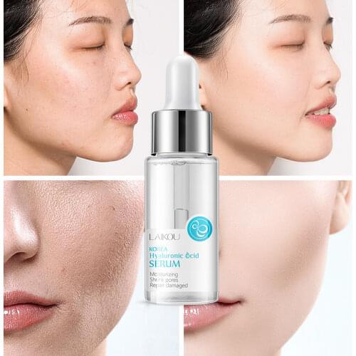Face Serum Hyaluronic Acid Moisturizing Facial Essence liquid Shrink pores Whitening Brightening Tighten Face Skin Care