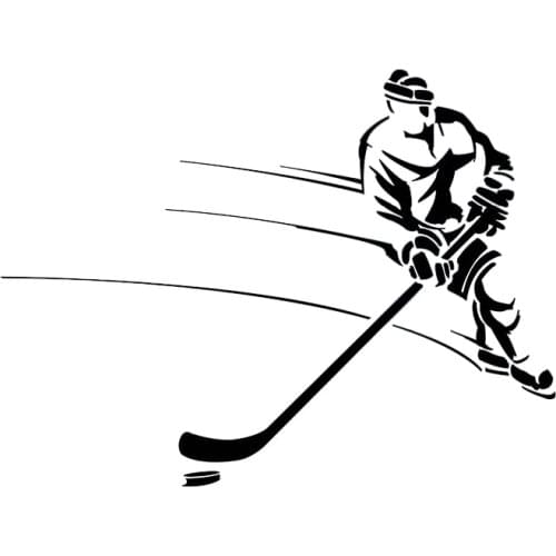 25x18cm Vinyl Sticker Decal Gamer Ice Hockey Player Car Auto Bumper Glass Laptop