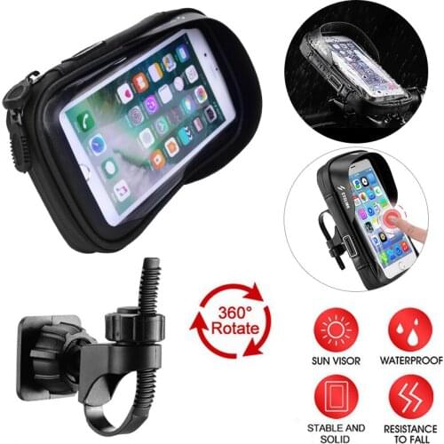 Waterproof Bicycle Phone Holder Bag Case Touch Screen MTB Bike Motorcycle Holder Stand Pouch For 5.8-6.0 inch Smartphone Bags