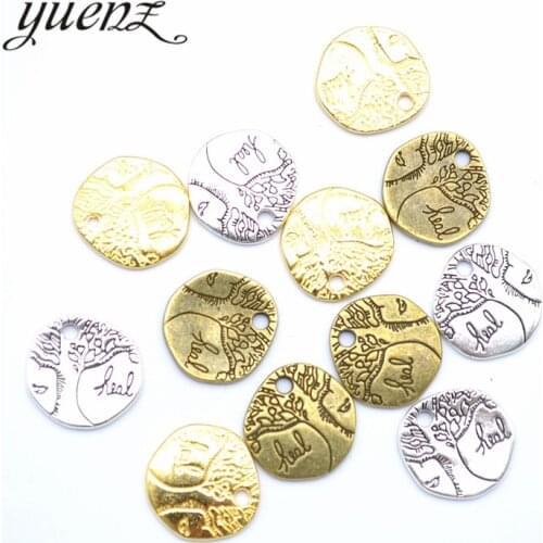 YuenZ 8pcs Antique Silver Plated tree Charms Pendant:DIY for bracelet necklace 16*16mm Q262