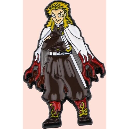 ZF3405 Demon Slayer Anime Figure Hard Enamel Pin Badge Backpack Bag Collar Lapel Pins Decoration Jewelry Gifts For Friends