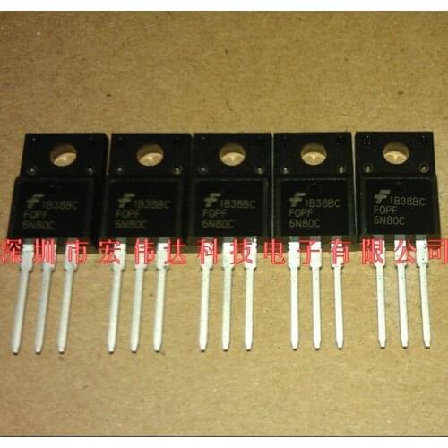 100% Original New Arrival Promotion FQPF6N80C 6N80C