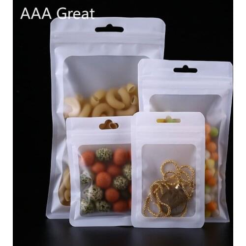 100Pcs/Lot Small Size Mini Zip Lock Bags Plastic Self Sealing Storage Bag Jewelry Packing Pouch Clear Resealable Hang Hole Pouch