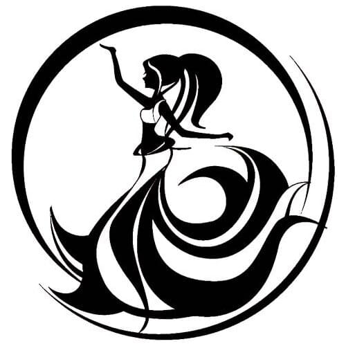 11.6*12CM Sexy Attractive Dancing Happy Girl Black/Silver Fashion Nice Design Car Sticker Vinyl Decal Zero Defect C20-0567