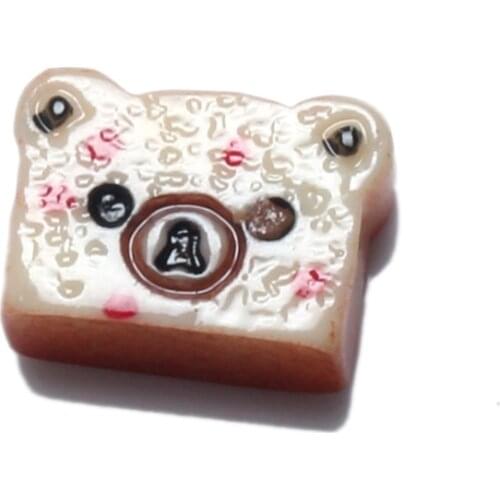 20Pcs Resin Bear Cake Decoration Crafts Kawaii Beads Flatback Cabochon Embellishments For Scrapbooking DIY Accessories