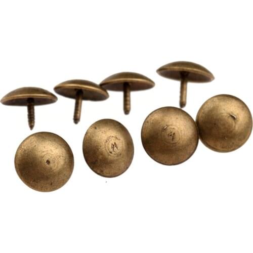 50/100pcs Screw Thread Upholstery Nails Antique Bronze Brass 9*6mm Jewelry Gift Box Sofa Decorative Tack Stud Furniture Pushpin