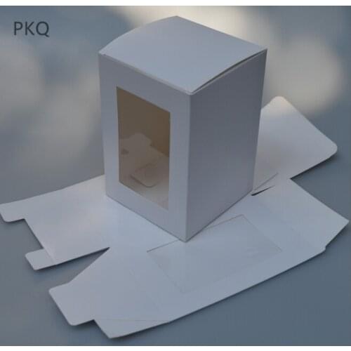 50pcs DIY Handmade White Paper Packaging Box For Candy Bag Gift Packing Box Square Cardboard Soap Jewelry Box 7*7*cm 8*8*8cm