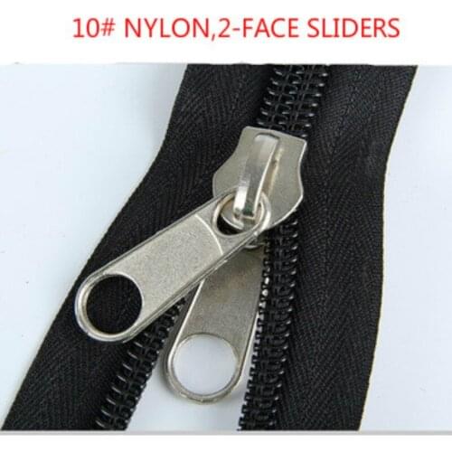 6M/LOT 8# 10# CONTINUOUS Nylon Zipper Tape WITH 6 SLIDERS 6-WAY for Bags Tent Fishing Bag REPAIR SEWING ACCESSORIES