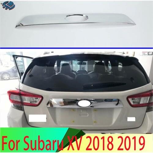 For Subaru XV 2018 2019 Car Accessories ABS Chrome Rear Boot Door Trim Cover Trunk Lid