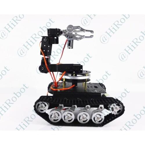 Aluminum Alloy Tank With6 DOF vehicle-mounted Robot TS001.Rotation Platform. 6pcs High torque servo for robot DIY,study project