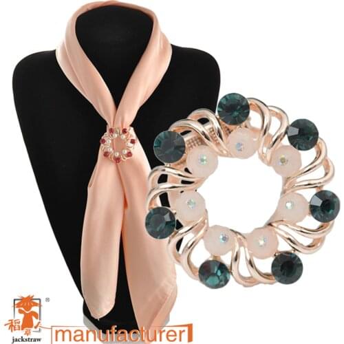 2018 newest Pearl Brooches Crystal Rhinestone Flower For Wedding Bridal Dresses Clip Scarf Buckle Pins