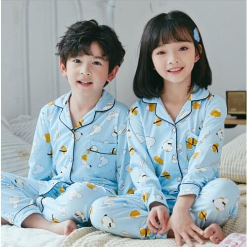 Children Pajamas Baby Clothing Set Kids Cute Cartoon Sleepwear Autumn Cotton Nightwear Boys Girls Animal Pyjamas Pijamas Set