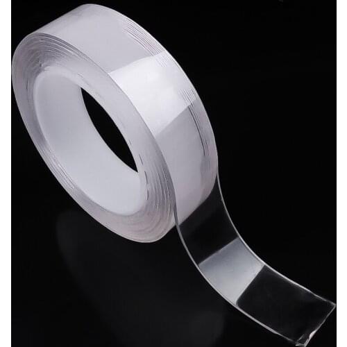 5M Double-Sided Interior Car Sticker Magic Nano Tape Adhesive Tape Strong Sticky PU Gel Anti Slip Holder Organizer Reuseable LB