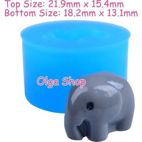 DYL660 21.9mm x 15.4mm 3D Elephant Silicone Mold Fondant Cake Decoration Candy Chocolate Making Pendant DIY FOOD SAFE OVEN SAFE