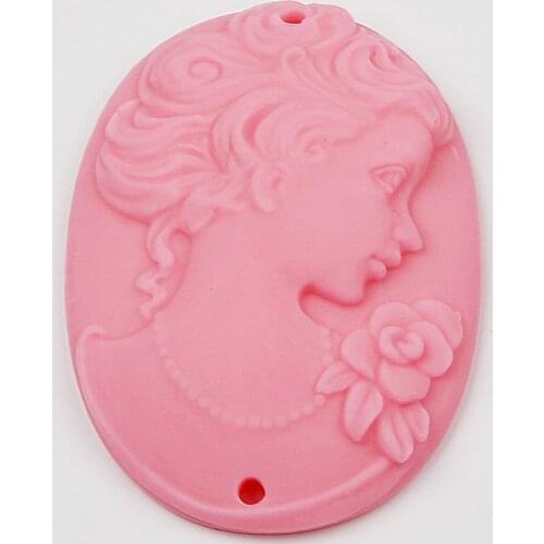 Women face oval shaped cake mold soap chocolate mould Handmade Craft Gypsum Aromaic Pendant Soap Making Silicone Mold