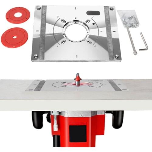 Electric Wood Milling Router Table Insert Plate Aluminium Universal Flip Board For Woodworking Benches Table Saw Trimming