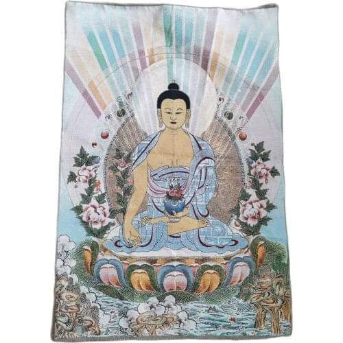 Chinese Tibetan Embroidery Thangka Buddha Paintings